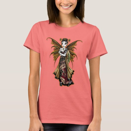 "Naomi" Oriental Fairy Art Dragon Tattoo Shirt (Voorkant)