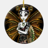 "Naomi" Oriental Fan Fairy Ornament (Achterkant)
