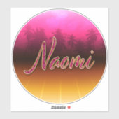 Naomi Vorname Name golden pink Aufkleber Sticker (Vel)