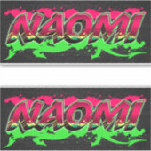 Naomi Vorname Name Graffiti Aufkleber Sticker (Voorkant)