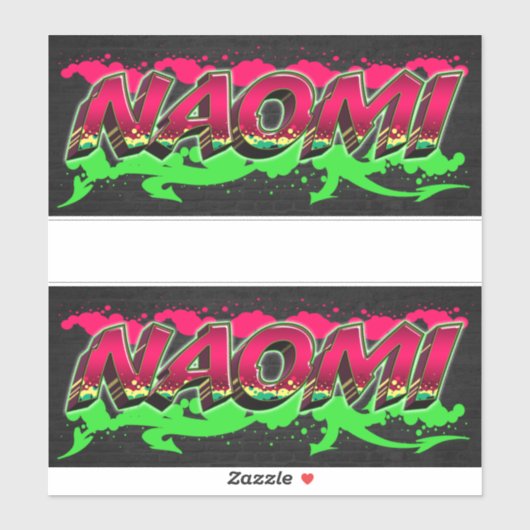 Naomi Vorname Name Graffiti Aufkleber Sticker (Vel)