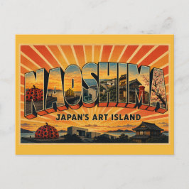 Naoshima Japan Kunst Eiland Vintage Reis Kunst Briefkaart