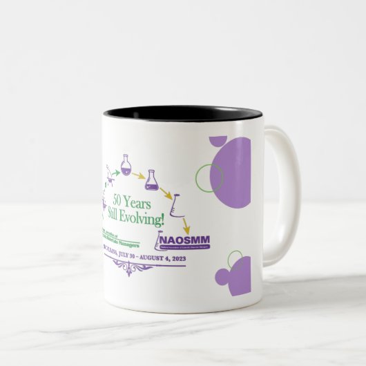 NAOSMM 50e Jubileum Tweekleurige Koffiemok (Voorkant rechts)