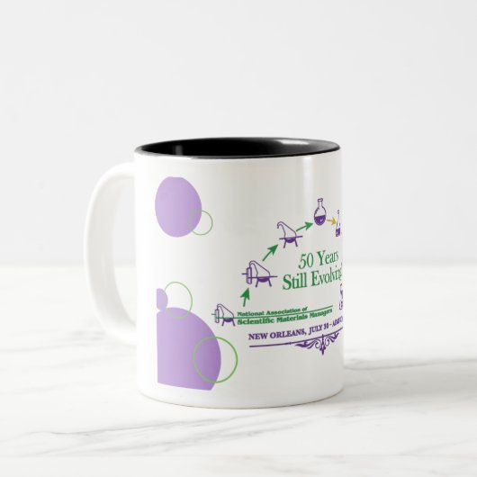 NAOSMM 50e Jubileum Tweekleurige Koffiemok (Voorkant links)