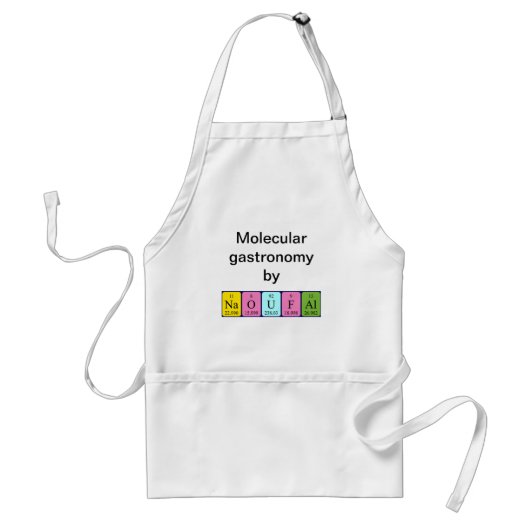Naoufal periodiek table name apron standaard schort (Voorkant)