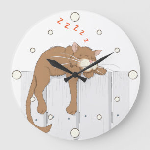 Nap Cat Wall klok