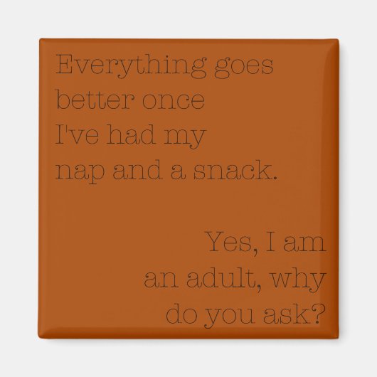 Nap en een snackmagneet magneet (Voorkant)