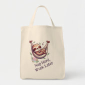 Nap Hard Luiaard Tote Bag (Voorkant)