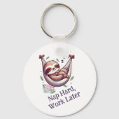 Nap Hard Sloth Sleutelhanger (Voorkant)