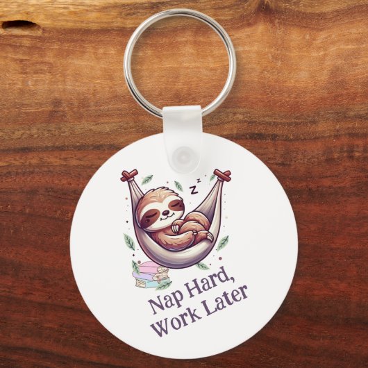 Nap Hard Sloth Sleutelhanger (Voorkant)