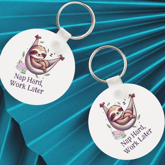 Nap Hard Sloth Sleutelhanger