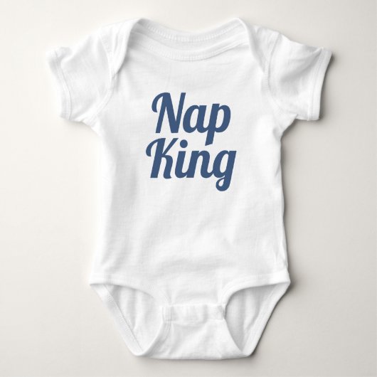 Nap King Boy Blue Slogan | Baby Bodysuit (Voorkant)