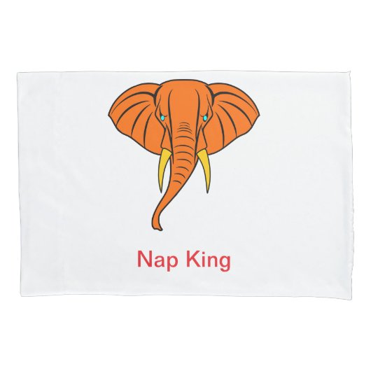 Nap King Elephant Pillow Hoesje Kussensloop (Voorkant-Links)
