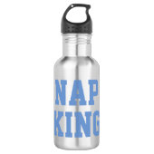 Nap King | Joke Humor Blauw waterflesje Waterfles (Voorkant)