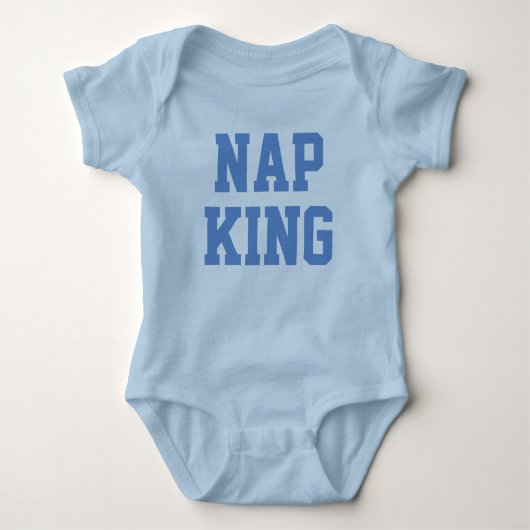 Nap King | Joke Humor Blue Baby T shirt (Voorkant)