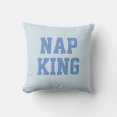 Nap King | Joke Humor Blue Sierkussen (Voorkant)