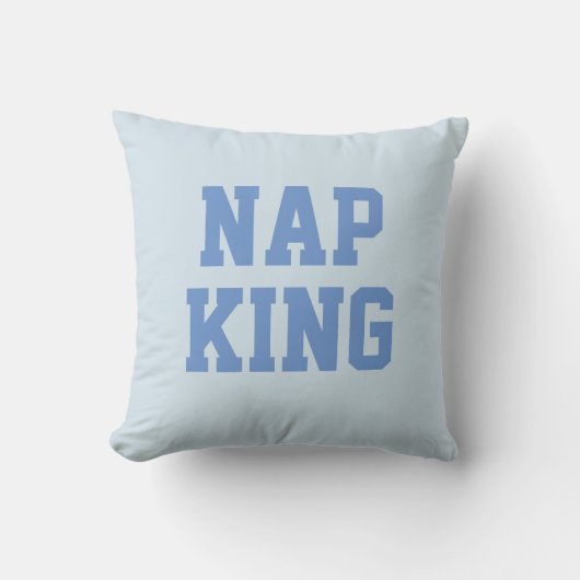 Nap King | Joke Humor Blue Sierkussen (Voorkant)