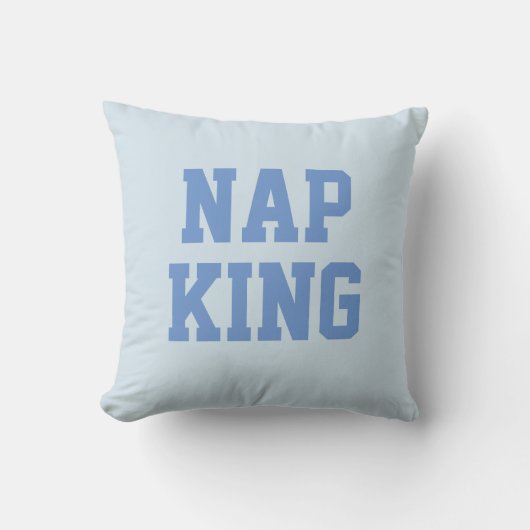 Nap King | Joke Humor Blue Sierkussen (Voorkant)