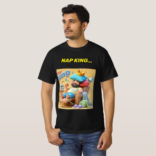 Nap King Pillow Crown Shirt Design. (Voorkant volledig)