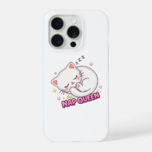 Nap Koningin Kat Sticker   Mooie Slapende Kat iPhone 15 Pro Case