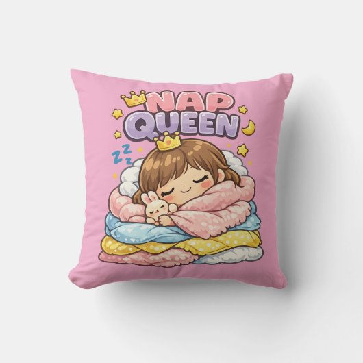 Nap Koningin Kawaii Kussenhoes Kussen (Voorkant)
