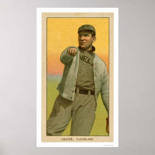 Nap Lajoie Baseball Kaart 1909 Poster (Voorkant)