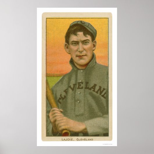 Nap Lajoie Baseball Kaart 1910 Poster (Voorkant)
