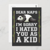 Nap Lazy Slapend Kind Cute Panda Animal Briefkaart (Voorkant / Achterkant)