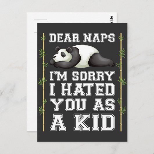 Nap Lazy Slapend Kind Cute Panda Animal Briefkaart (Voorkant / Achterkant)