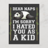 Nap Lazy Slapend Kind Cute Panda Animal Briefkaart (Voorkant)