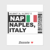 NAP Naples Boarding Pass - Italy Travel Sticker (Vel)