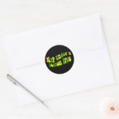 Nap onder een citroenboom ronde sticker (Envelop)