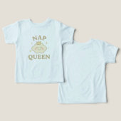 Nap Queen Baby Bodysuit – Schattige Cloud & Crown  (Ontwerp Voorkant & Achterkant)