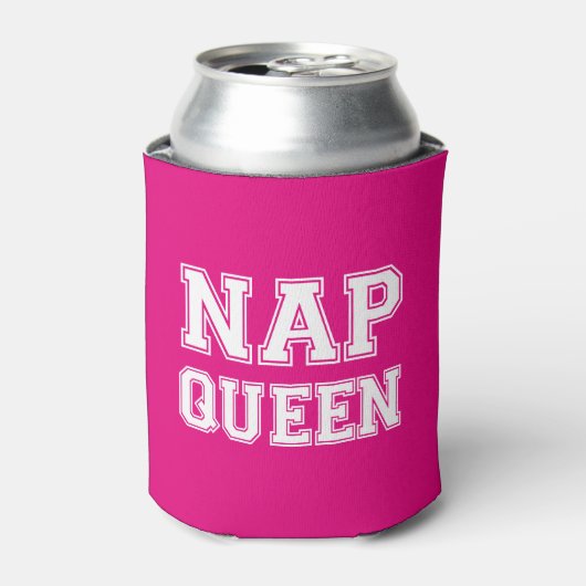Nap Queen grappig gezegde soda bierkoeler (Blikje Voorkant)