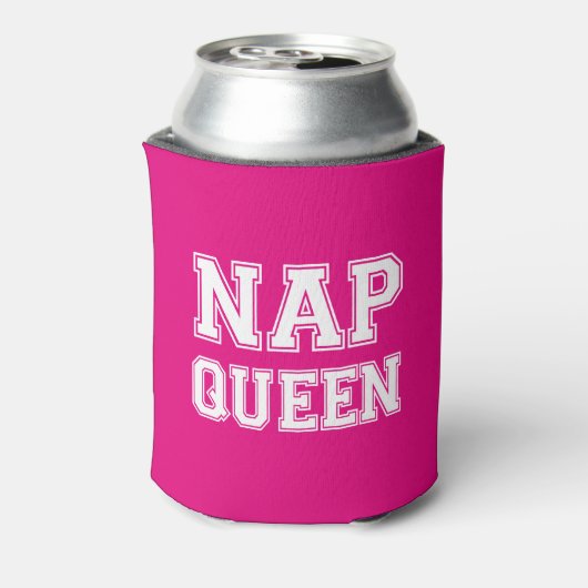 Nap Queen grappig gezegde soda bierkoeler (Blikje Achterkant)