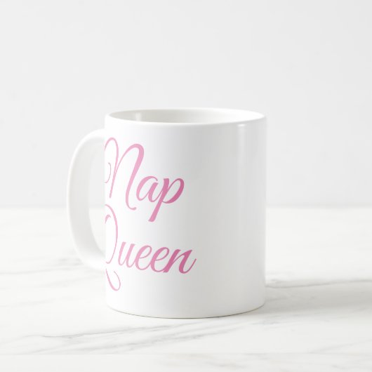 Nap Queen Mok | Funny & Humor Quote Slogan Mok (Voorkant links)