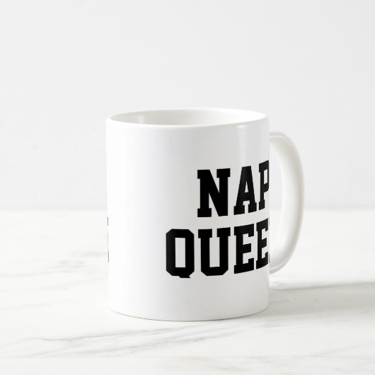 Nap Queen Mok | Funny & Humor Quote Slogan Mok (Voorkant rechts)