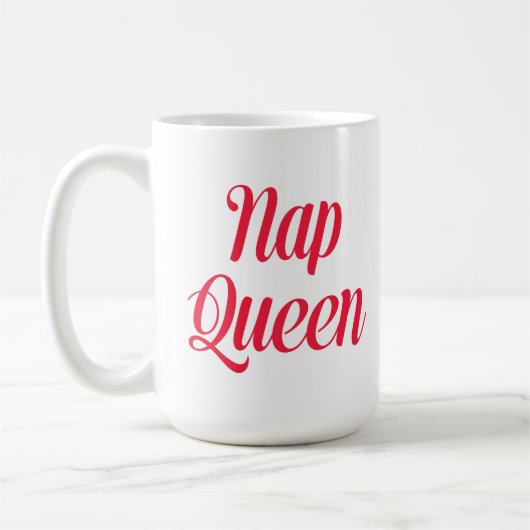 Nap Queen Pink Cherry Red Koffiemok (Links)