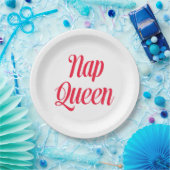 Nap Queen Pink Cherry Red Papieren Bordje (Feest)