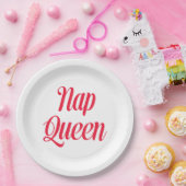 Nap Queen Pink Cherry Red Papieren Bordje (Feest)