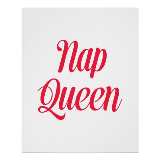 Nap Queen Pink Cherry Red Perfect Poster (Voorkant)