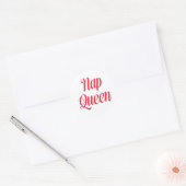 Nap Queen Pink Cherry Red Ronde Sticker (Envelop)