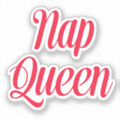 Nap Queen Pink Cherry Red Sticker (Voorkant)