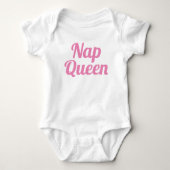 Nap Queen Pink Slogan | Baby Bodysuit (Voorkant)