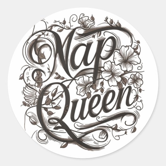Nap Queen - Sticker (Voorkant)