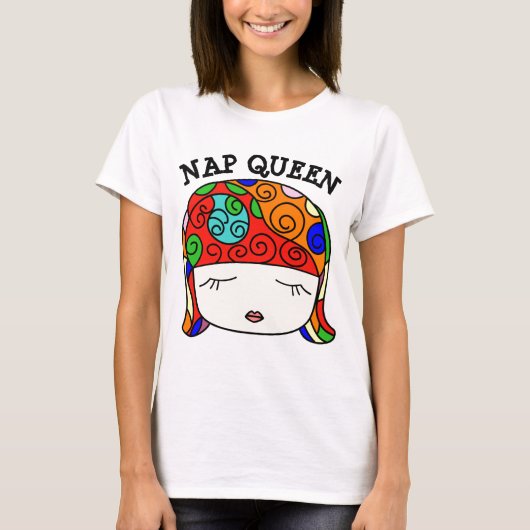 NAP QUEEN t-shirts, Funny Ladies t - shirts (Voorkant)