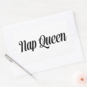 Nap Queen Typografie Rechthoekige Sticker (Envelop)