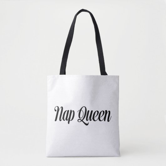 Nap Queen Typografie Tote Bag (Voorkant)