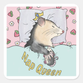 Nap Queen Vierkante Sticker