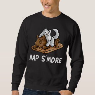 Nap S'more Marshmallow Camper Cat Camping Campfire Trui